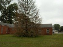 Full street view of fellowship hall