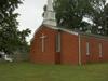 Street view of sanctuary with cross