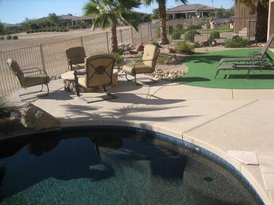 Travertine Pavers Over Concrete Kool Decking Around Pool